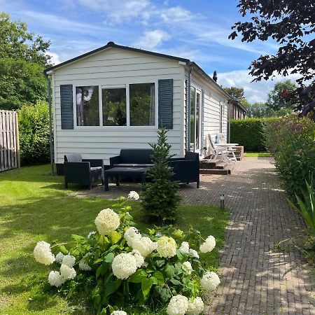 Rustig Chalet 4 Personen Op Recreatiepark De Friese Wadden Tzummarum Buitenzwembad Aanwezig Op Het Park Villa Buitenkant foto