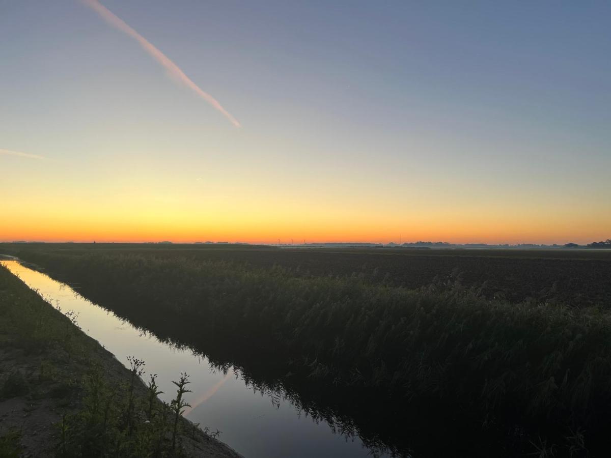 Rustig Chalet 4 Personen Op Recreatiepark De Friese Wadden Tzummarum Buitenzwembad Aanwezig Op Het Park Villa Buitenkant foto